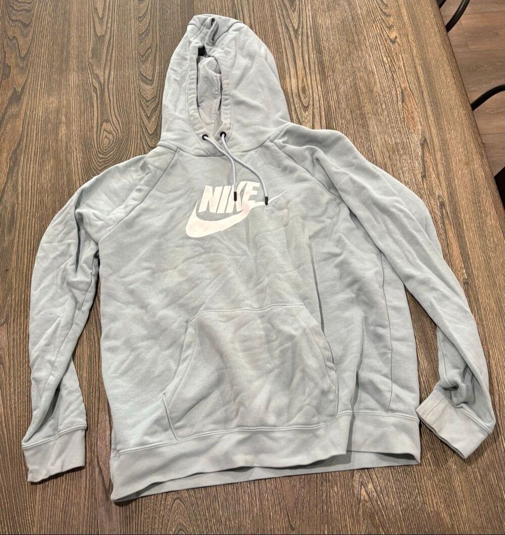 Nike Sportswear Women's Essential Women's Fleece Pullover Hoodie Green Sz Large